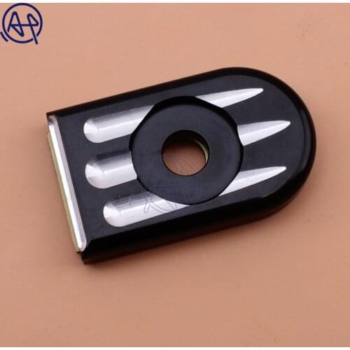 For Harley FATBOY Roadking Street Glide ULTRA Dyna SPORTSTER 883XL Black Billet Aluminum Knurled Seat Bolt Seat Tab Cover