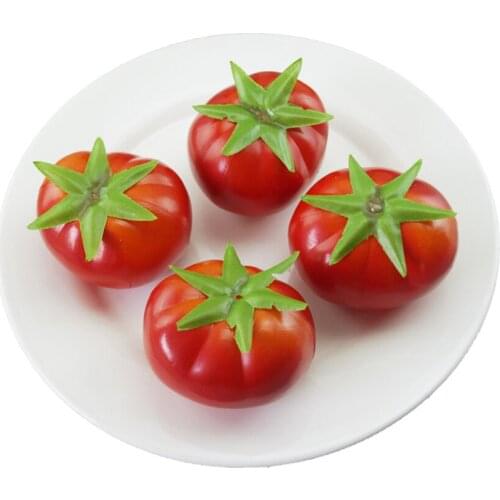 10pcs High imitation artificial Fake tomato model&artificial plastic fake simulated tomato vegetable