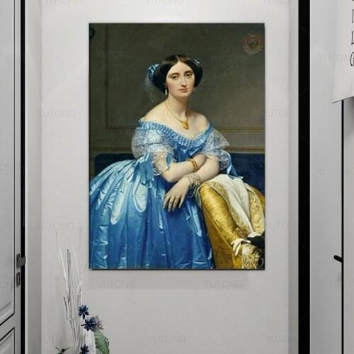 Jean Auguste Dominique Ingres Oil Paintings Prints On Canvas World Famous Painting Replica Beautiful Girl Wall Pictures Decor