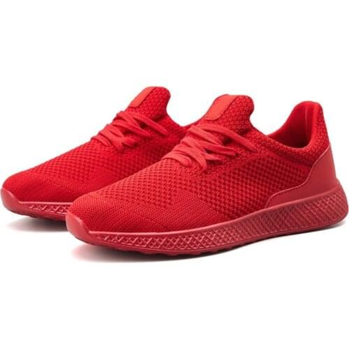 TaoBo Mens Solid Color Shoes Flying Woven Shoes Mesh Breathable Shoes Wild Casual Sports Shoes Fashion Comfortable Shoes