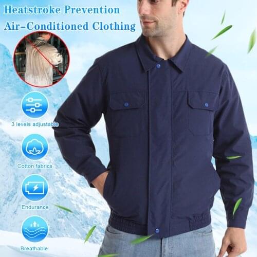 2021 Summer Outdoor Cooling Fan Mens jacket Air Conditioning Clothing Sun-Protcetive Coat Construction Work Jackets Clothes
