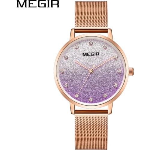 MEGIR Star watches Fashion Women Watch Top Brand Hot Sale Ladies Magnetic Starry Sky Clock Luxury Diamond Female Quartz Watch