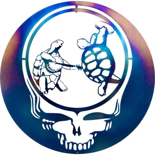 Metal Art Skeleton Head Wall Hanging Decor Indoor Outdoor Halloween Wall Shelf Ornaments For Living Room Horror Props