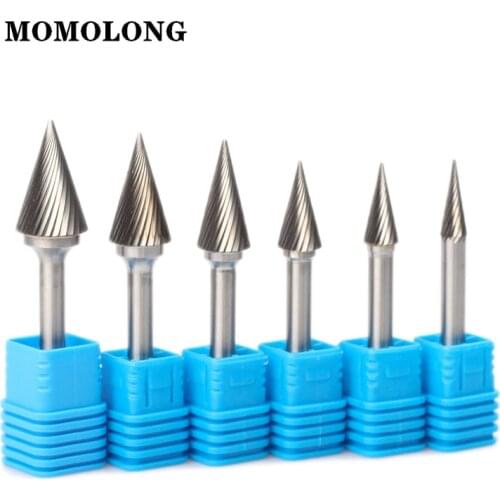 M Type Head Tungsten Carbide Rotary File Tool Drill Milling Carving Bits Point Burr Die Grinder Abrasive Tools