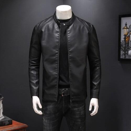 New Autumn Jackets And Coat Mens Pu Leather Jacket For Men Fashion Chaquetas En Cuero Casaco Masculino Casual Zipper Clothing