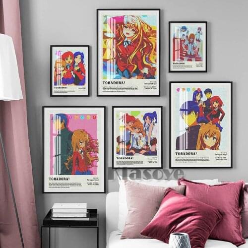 Toradora Hot Cartoon Manga Print Art Poster Japan Anime Wall Hanging Canvas Painting Kids Room Home Room Otaku Collection Gift