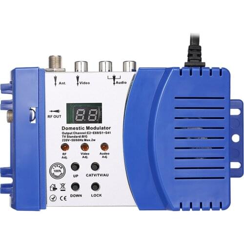 Easy To Install M66 RF Modulator Audio Video TV Converter Signal Amplifier With Selectable Output Level Of Audio And Video