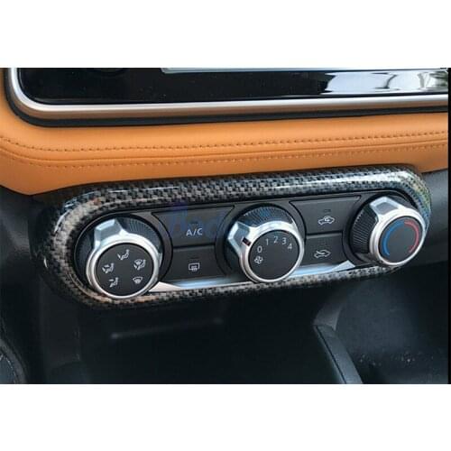 Carbon Fiber Look Interior Dashboard Air Vent Switch knob Outlet Car-styling For Nissan Kicks 2017 2018 2019 2020 Accessories