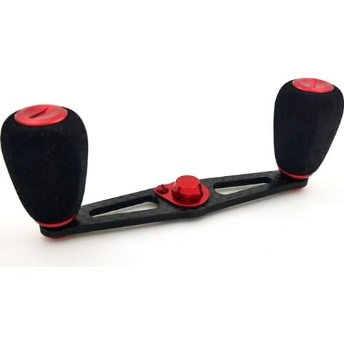DIY carbon fiber reel crank with EVA knobs,free shipping