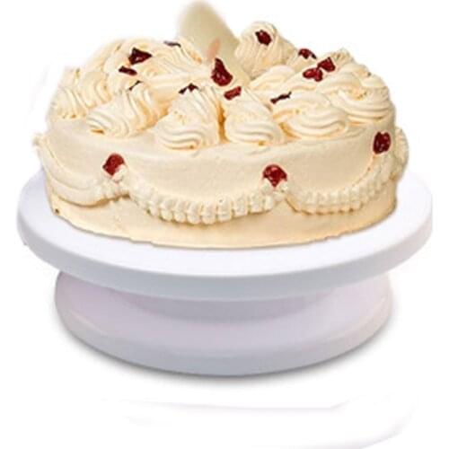 Birthday Cake Turntable Rotating Plastic Anti-skid Cake Decor Turntable Cake Rotary Table Round Cake Stand Kitchen Baking Tools