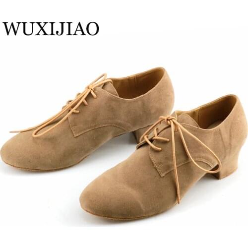 WUXIJIAO Mens PU leather Latin/ modern dance shoes Ballroom dancing shoes Party Square dance shoes