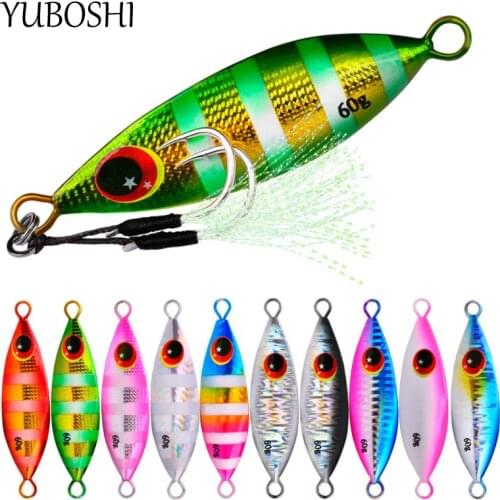 YUBOSHI 2021 New Pencil Iron Plate Fishing Lure 10G-60G Sea Fishing Metal Freshwater/Saltwater Fishing Tackle 1PCS