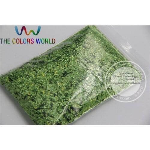 1mm Solvent Resistant Holographic Laser Apple Green color Makeup Glitter Powder Eyeshadow Face Body Cosmetic dust 1 Lot =50g