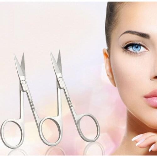 1Pcs Stainless Steel Small Nail Tools Eyebrow Nose Hair Scissors Cut Manicure Facial Trimming Tweezer Makeup Beauty Tool