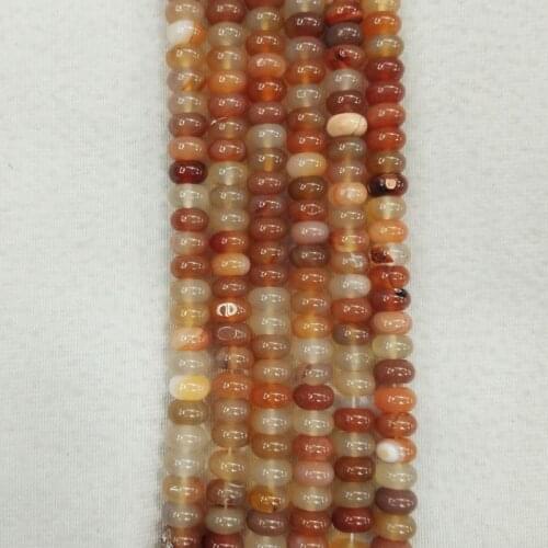 2016 Fashion natural red onyx stone round Abacus charms beads 6x10mm For jewelry making 130pcs/lot wholesale free shipping