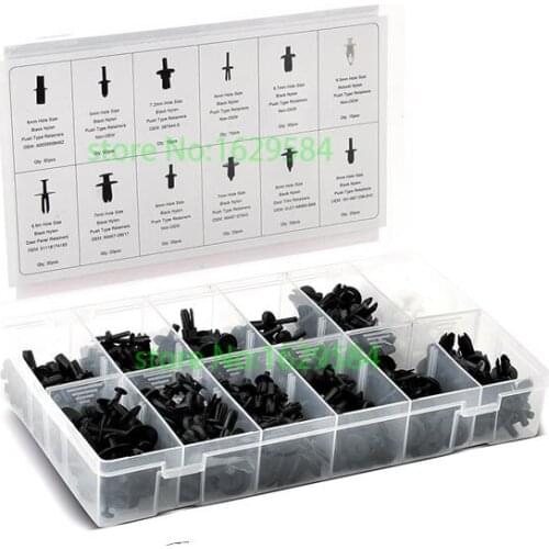 350pcs Auto Car Push Retainer Pin Rivet Trim Clip Panel Moulding Assortments Kit For Auto Car SUV Off-Road Pickup Truck