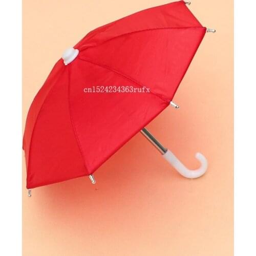 50pcs Mini Doll Umbrella Scene Decoration Small Umbrella Birthday Toys Props For Kids Children Random Color Handle