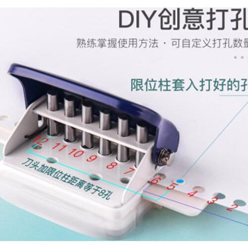 6 Hole Punch 26/20/30 Holes Paper Cutter B5 A4 A5 Loose-Leaf Puncher Scrapbooking Machine DIY Tools Office Binding Supplies