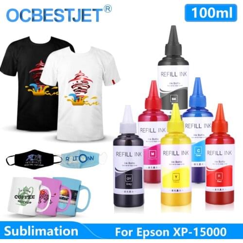 600ML Sublimation Ink For Epson XP-15000 Heat Transfer Ink Heat Press Ink Best Sublimation Ink 2020 For Mug T-shirt Mask Sock