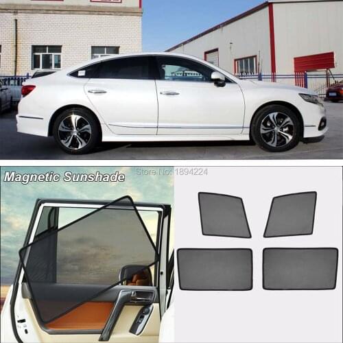 Car Full Side Windows Magnetic Sun Shade UV Protection Ray Blocking Mesh Visor For Honda Spirior 2015-2019