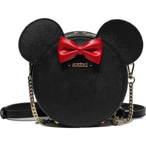 Disney Cartoon Mickey mouse handbags lady pu bag girl shoulder bags meaaenger fashion women bag gift Creative bag