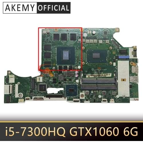 For Acer Predator Helios 300 G3-571 Laptop motherboard NBQ2B11002 NBQ2B11001 i5-7300HQ GPU GTX1060 6G C5PRH LA-E921P Mainboard