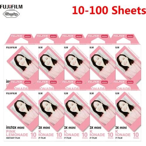 2020Fujifilm Instax Mini7s 25 50s 90 Photo Paper Film Genuine Camera Instax Mini 8 9 Film 10-100 Mini 8 9 Cartoon Instant Film