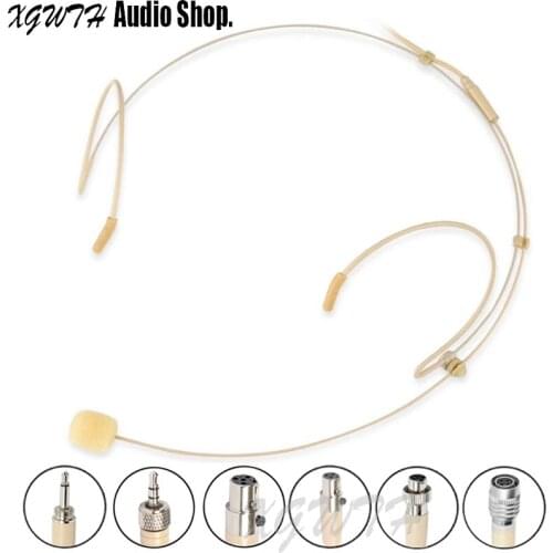 Headworn Headset Microphone Dual Earhook Omnidirectional Head Mic For Sennheiser Shure AKG Wireless Interview Speech Sing Record