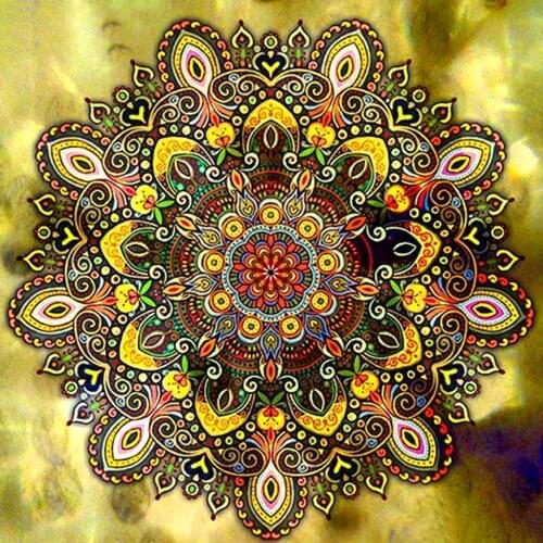Full Square Drill 5D DIY Diamond Painting "Religious Mandala"Cross stitch Diamond Embroidery Mosaic Picture Rhinestones Decor