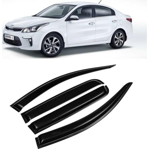 Car Door Window Visor Wind Rain Sun Smoke Guard Deflector Vent Shade Raincoat for Kia Rio 4 Hatchback Sedan 2018 2019 2020 2021