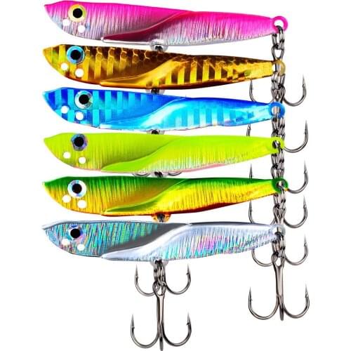 Blade Vib Long Casting Lure Metal Baits 55mm 11g Reinforce Jigging Lure Bass Trout Artificial Hard Lures Jigs For Fishing Gear