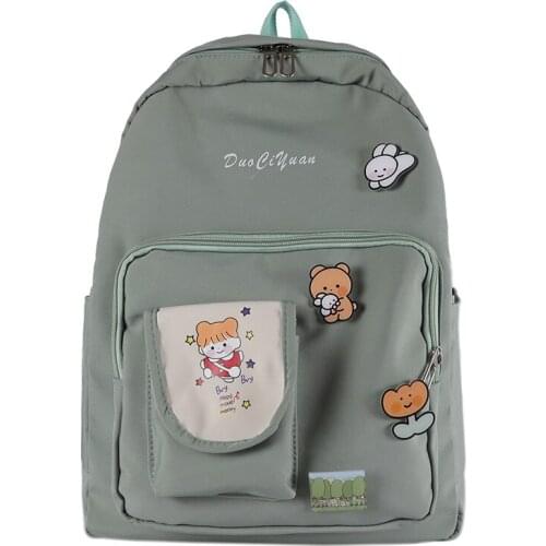 Fashion Backpack Cute Cartoon Little Fresh Student Bag School Vintage Women Teenage Girls Travel Backpack Girl Schoolbag D690