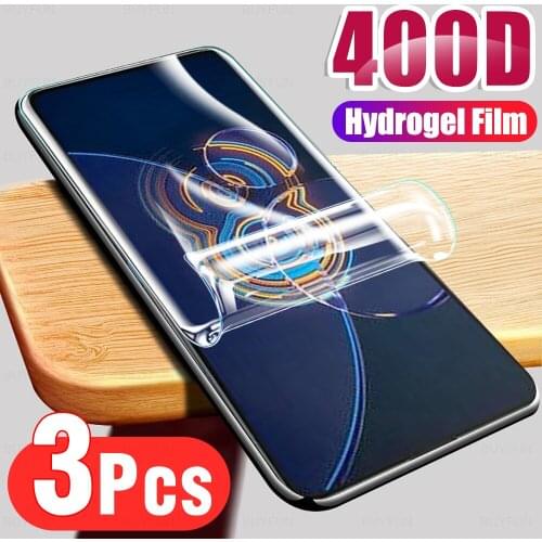 3Pcs Full Cover Soft Hydrogel Film For Asus Zenfone 8 Flip Film Screen Protection For Zen Fone Zenfone8 8Flip Protector Not Glas