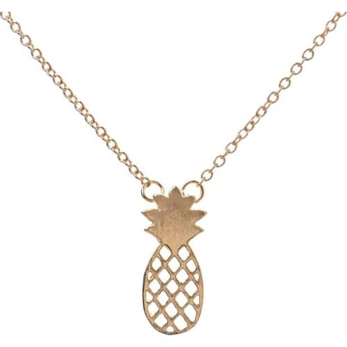 SMJEL New Choker Necklaces Tiny Dainty Pineapple Necklace Everyday Fruit Women Necklaces for Women Wholesale 10pcs-N183