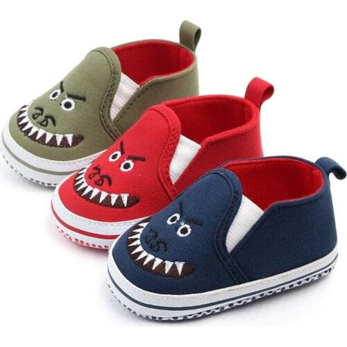 Toddler boy canvas shoe baby boy loafer sneaker infant slip on prewalker cartoon baby shoe for 0-12 month babies