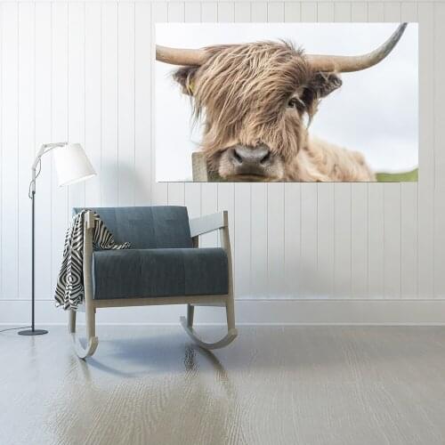 Printed Wall Art Highland Cow Print and Poster Cattle Canvas Art Paintings for Living Room Decor Wall Decoration Frameless