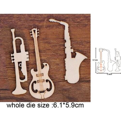 Horn Texas Guitar Metal Cutting Dies Christmas Stencils For DIY Scrapbooking Photo Card Decorative Craft dies Embossing Die Cuts