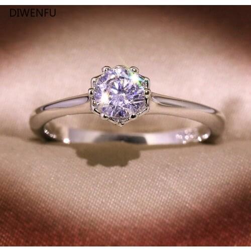 S925 Sterling Silver VVS1 Diamond Rings for Women 2021 Anillos 1 Carats Bizuteria Silver Jewelry Gemstone Ring Bijoux Femme