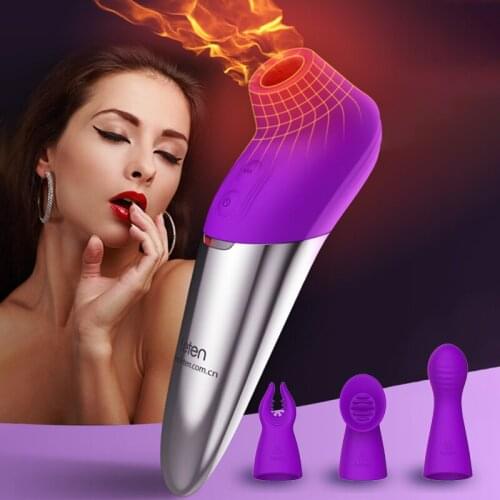 Nipple sex toy woman g spot vibrator Super suction double head vibrating clitoral stimulator Silica gel clit sucker Adult goods