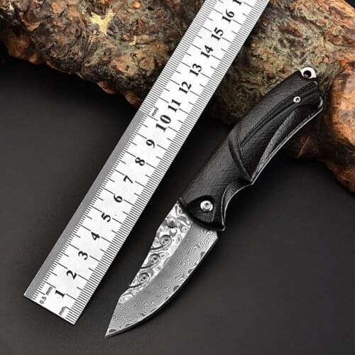 Brand new Damascus steel folding knife military tactical outdoor survival knife portable pocket knifes