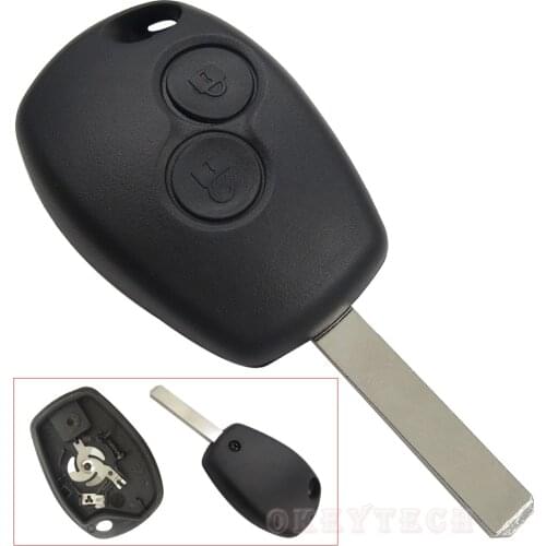 Replacement 2 Button Car Key Shell Remote Cover Fob Case Blank Shell For Renault Clio 3 Twingo Kangoo 2 Dacia Modus Uncut Blade