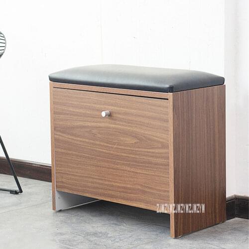X211-Y2 PU Leather Cushion Wear Shoes Storage Stool With Shoe Cabinet Living Room Change Shoe Bench Organizer Sofa Footstool