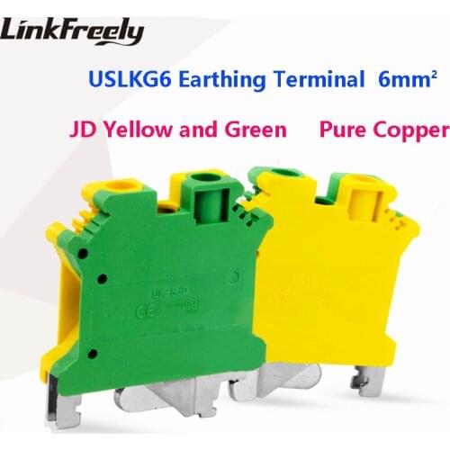 USLKG6 50pcs Electrical Wire Screw Earthing Terminal Connector Faston Crimp Terminal Block Set Wire Joint Clamp