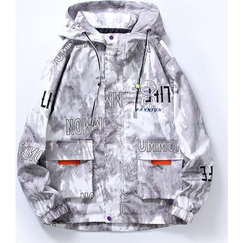 Hooded Windbreaker Couple Loose Jacket Autumn 2021 New Youth Hoodie Ropa De Hombre Cazadora Hombre Men Clothing Korean Style