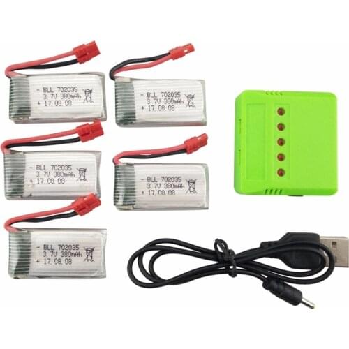 SYMA X5A-1 X15 X15C X15W RC Quadcopter Parts Accessories 3.7V 380mAh lithium battery and 5 in 1 USB charger Kit