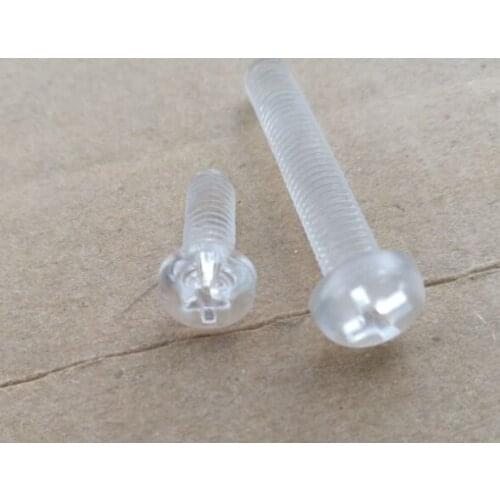 10pcs M5 transparent cross round head screw PC Acrylic plexiglass screws plastic tight bolts high transparency bolt