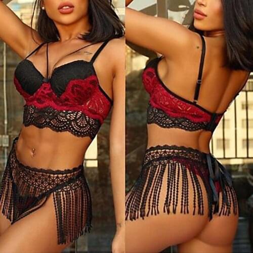 2pcs/Set Bra and Panty Set Women Underwear Lace Floral Embroidery Lingeries Push up Bras Thongs Briefs Women Underwear Set