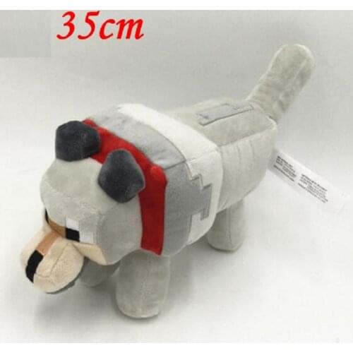 35cm wolf Stuffed Plush Toys Doll minecrafte Iron Golem Zombie Enderman Ocelot Pig Ender Dragon Kid game fans Birthday Gift