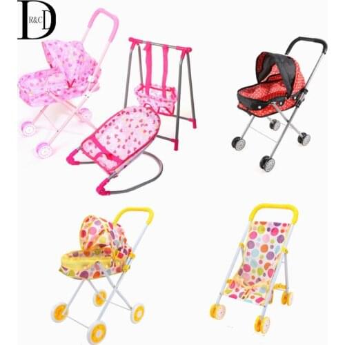 Doll House Accessories Rocking Chairs Swing Bed Dining Chair Baby Play House Simulation Furniture Toy Pretend Play Toy
