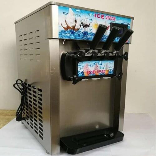 3 Flavor Soft Ice Cream Maker Frozen Yogurt Machine 18L/H LCD Display